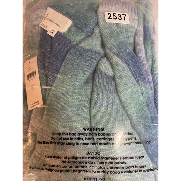 Anthropologie Cozy Ombre Stripe Duster Sweater NWT One Size Fits All - Picture 10 of 11